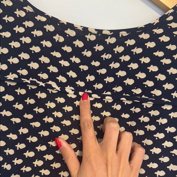 Christy Dawn Black and White Long Sleeve Wrap Tie Front Dress - Picture 5 of 6